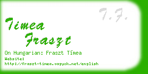 timea fraszt business card
